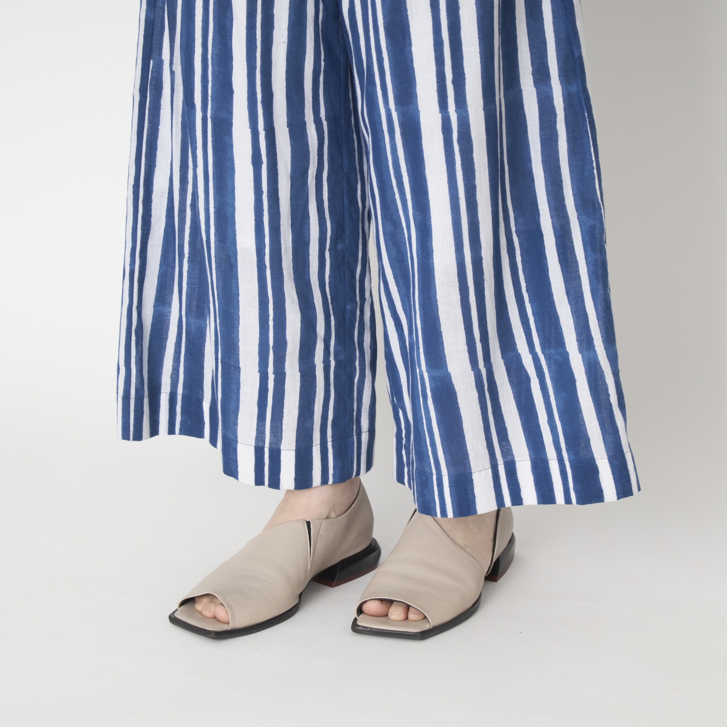 Kilka×kapuwa/風が通るカディーコットンパンツ STRIPE